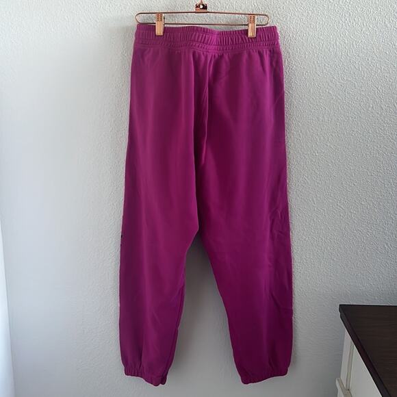 Calvin Klein Performance Hot Pink Spell Out Leg in Black Sweat Pants Lounge M - Picture 2 of 9
